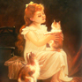 Playing with the Kitten - Emile Munier